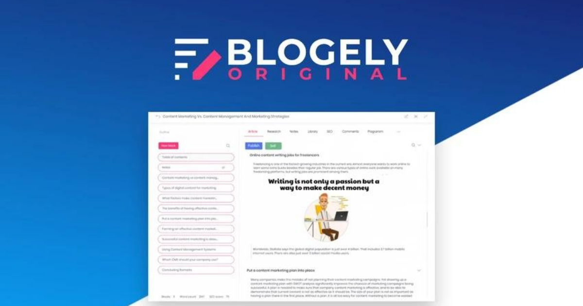 You are currently viewing Blogely Review: Appsumo Lifetime Deal for $79.00 